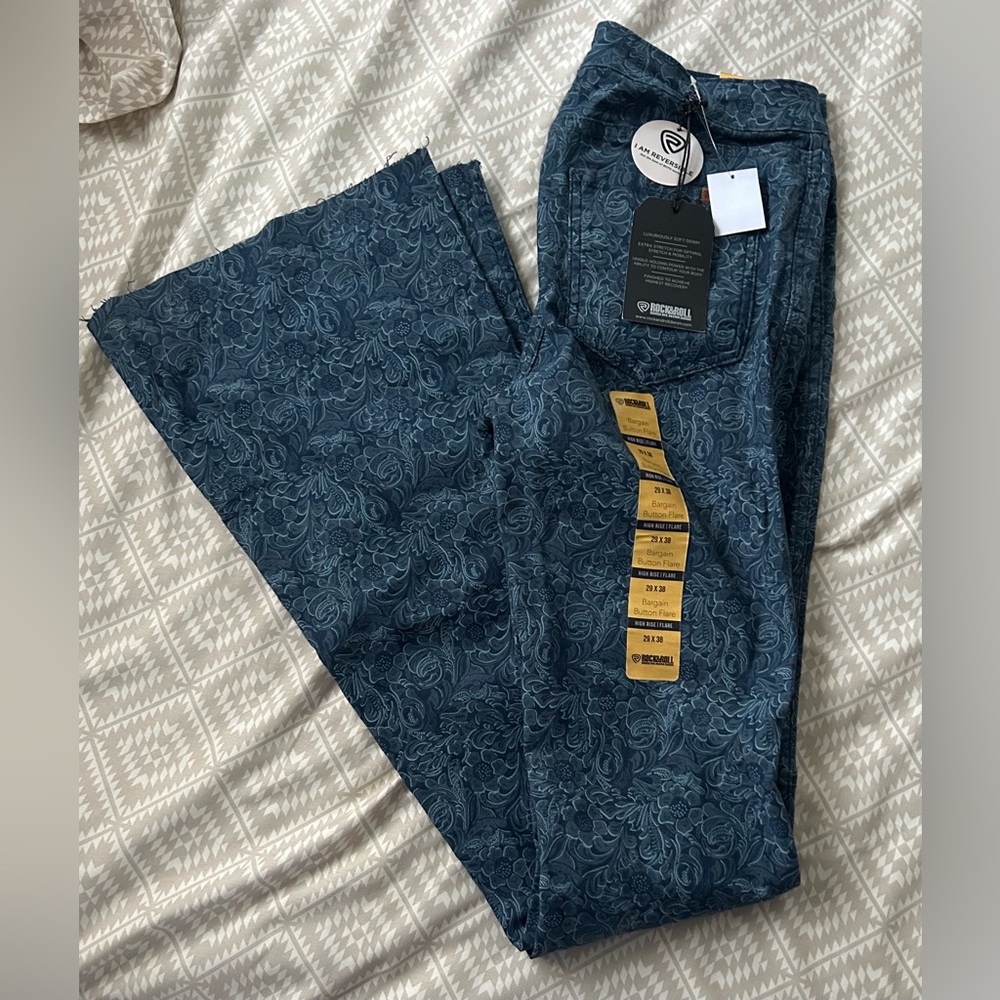 Rock and roll denim flare jeans. 29 waist 38 inseam